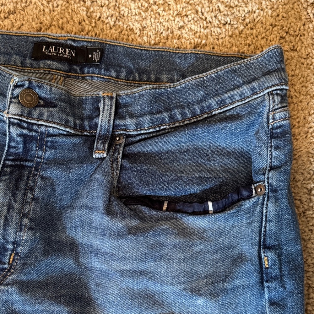 Blue Patchwork Jeans - image 3